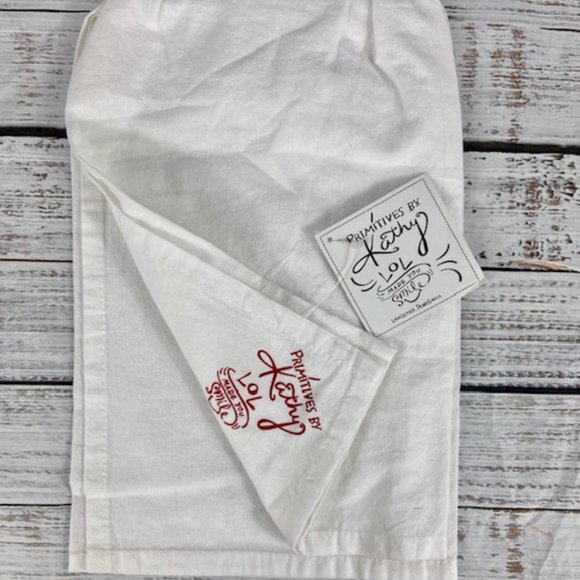 Primitives by Kathy 28 x 28 inch cotton Christmas Towel Watch Movies & Hang Out - Picture 2 of 2